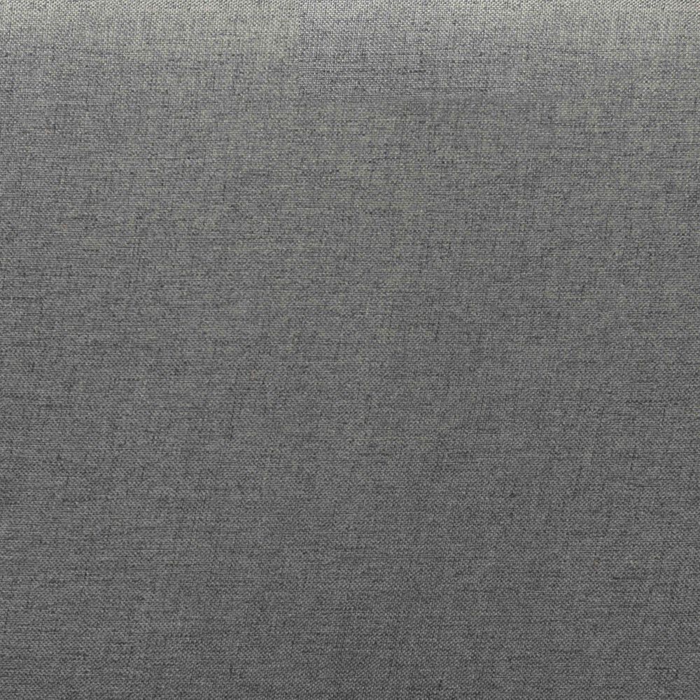 Baxton Studio Dexter Full Panel Headboard with Dark Grey Fabric in Walnut Brown, , large