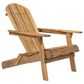 Hearth and Haven Outdoor Folding Adirondack Chair with Slatted Back and Wide Armrests in Teak, , large