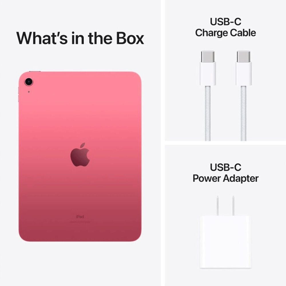 Apple 10.9&quot; iPad &#40;10th Gen.&#41; Wi-Fi Cellular - 256GB - Pink with 2-Year AppleCare+, , large