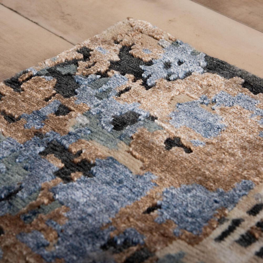 RIZZY Evolution Teal, Grey, Black, Brown, Beige and Ivory 10&#39; x 14&#39; Area Rug, , large