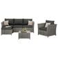 HOMLUX 6-Piece Patio Conversation Set in Black, , large