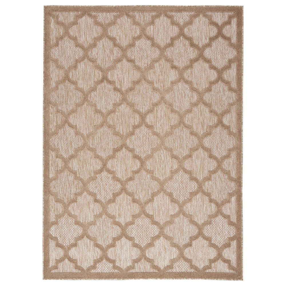 Nourison Easy Care 8" x 10" Natural Beige Indoor/Outdoor Area Rug, , large