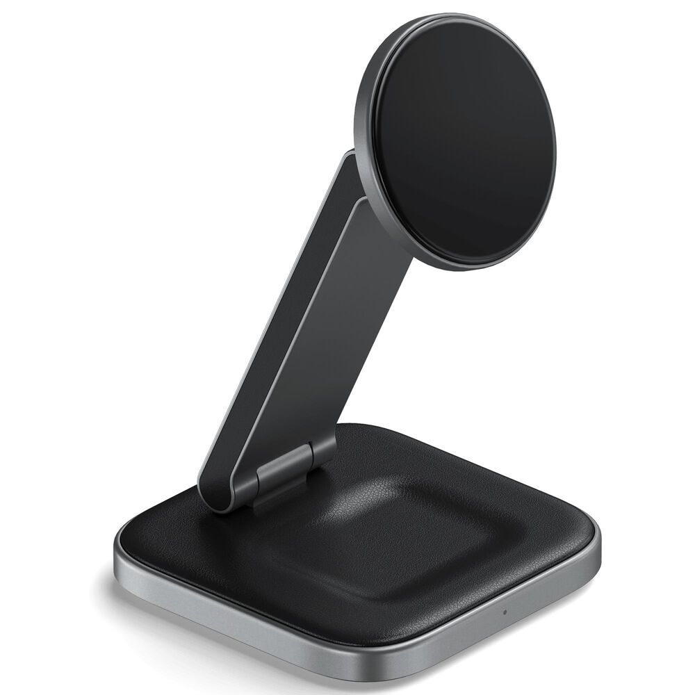 Satechi 2-in-1 Foldable Qi2 Wireless Charging Stand in Space Gray, , large