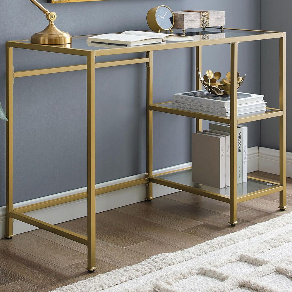 Crosley Furniture Aimee Desk in Gold, , large