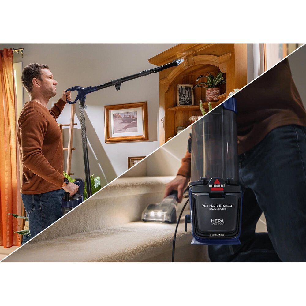 Bissell Pet Hair Eraser DualBrush Upright Vacuum in Titanium, , large