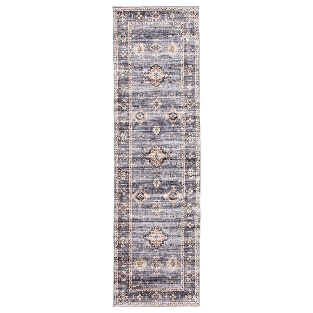 Central Oriental Rugease Velveteen Raquel Light Gray and Beige 2"3" x 6" Runner, , large