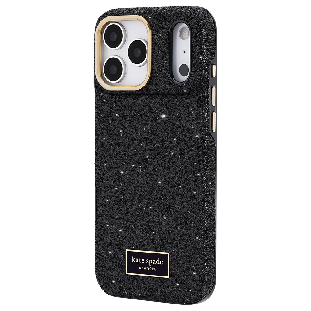 Kate Spade Protective Crystal Pave MagSafe Case for Apple iPhone 18 Pro in Nightfall and Gold, , large