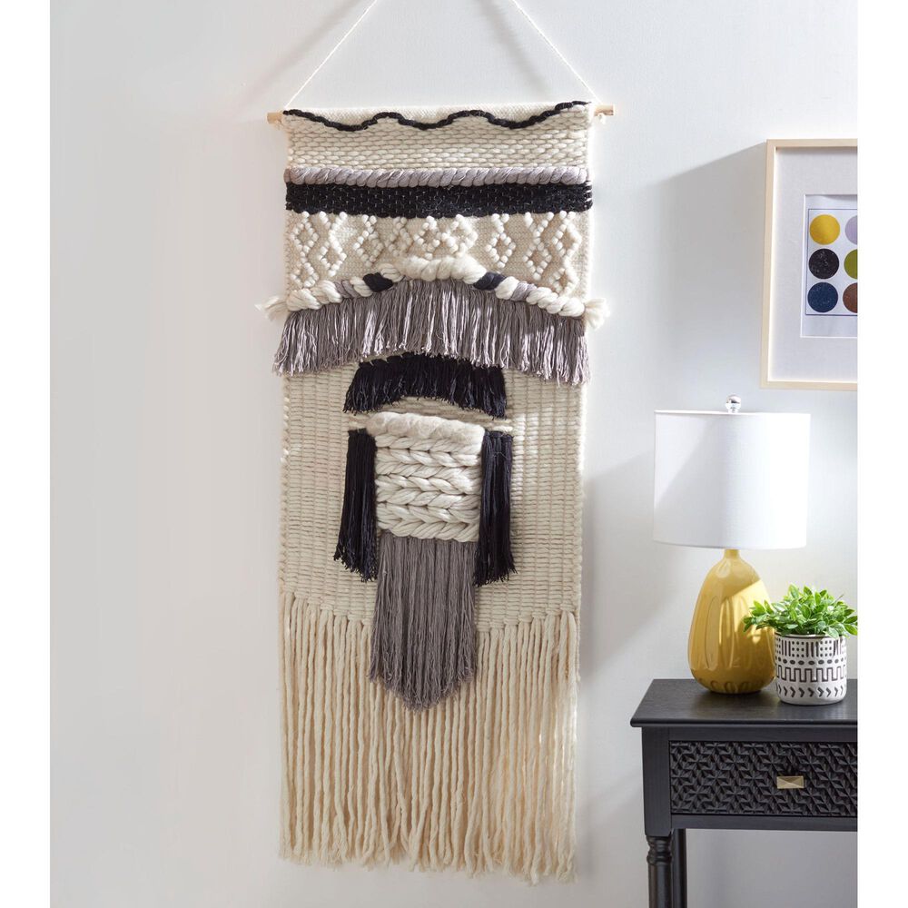 Safavieh Kalli Hidalgo Woven Wall Art in Ivory and Grey, , large