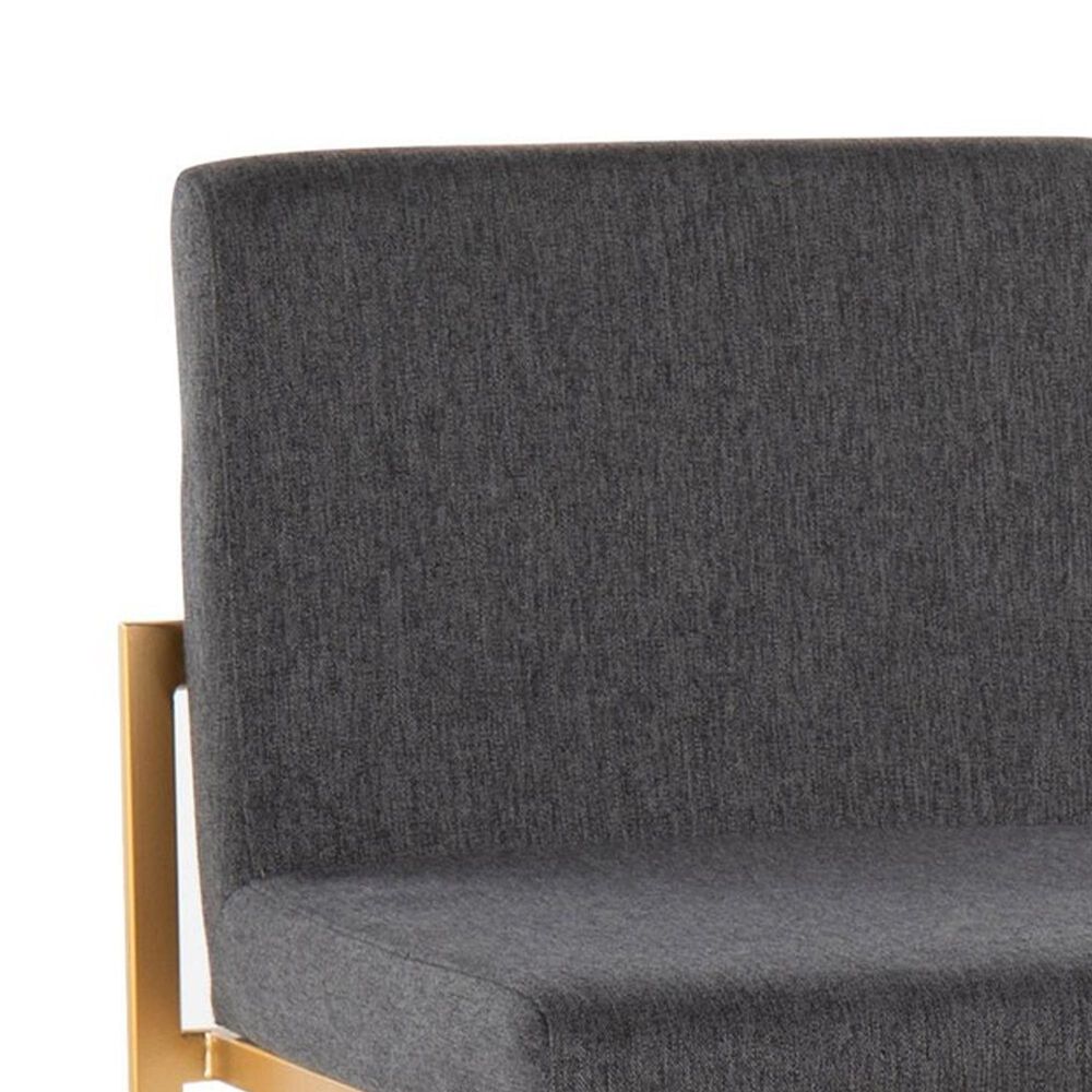 Lumisource Fuji High Back Barstool with Charcoal Fabric in Gold &#40;Set of 2&#41;, , large