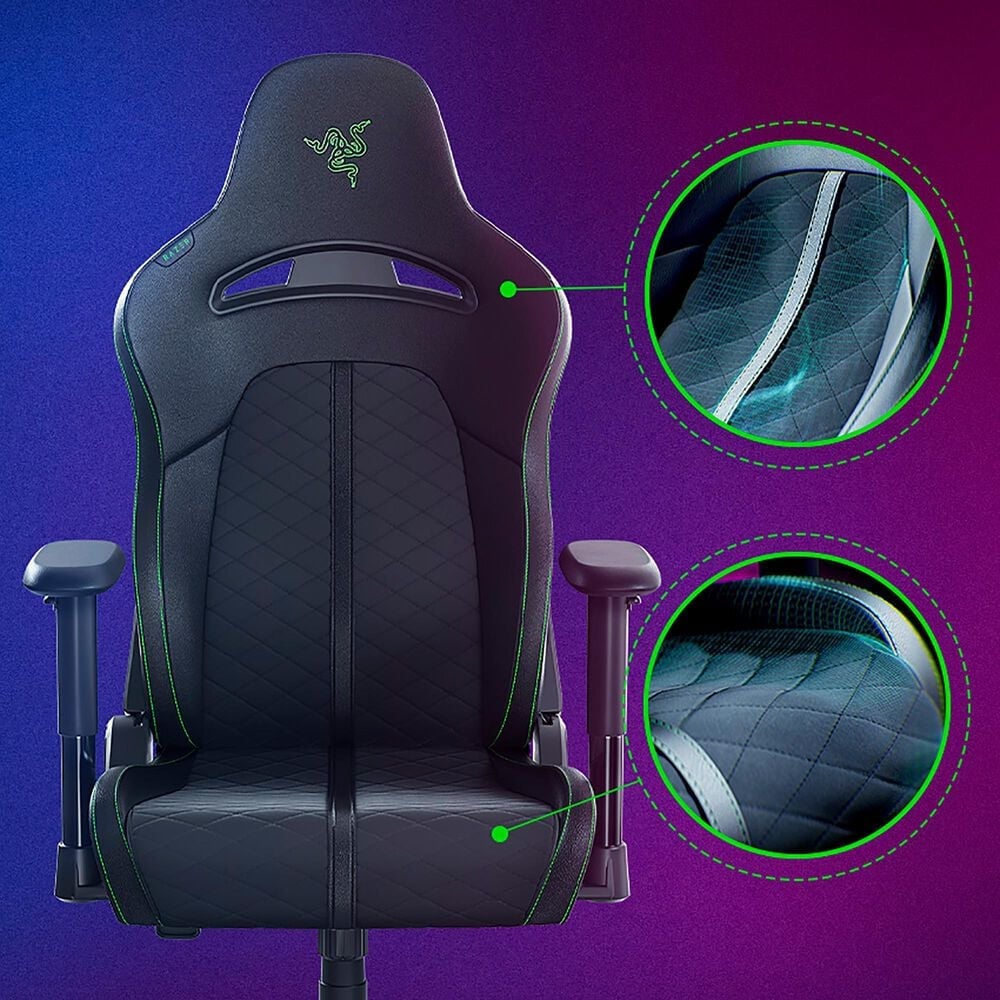 Razer Enki X Essential Gaming Chair in Black and Green, , large