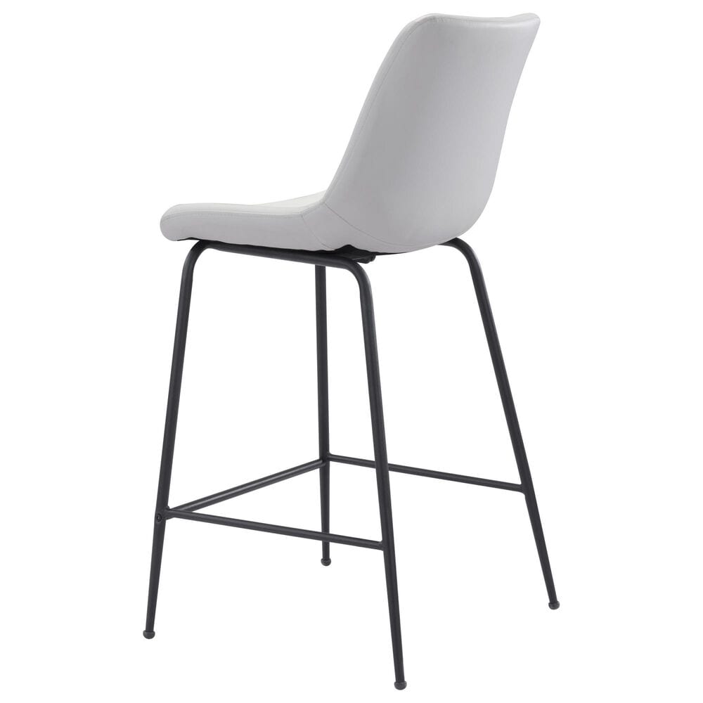 Zuo Modern Byron Counter Chair in White/Black, , large