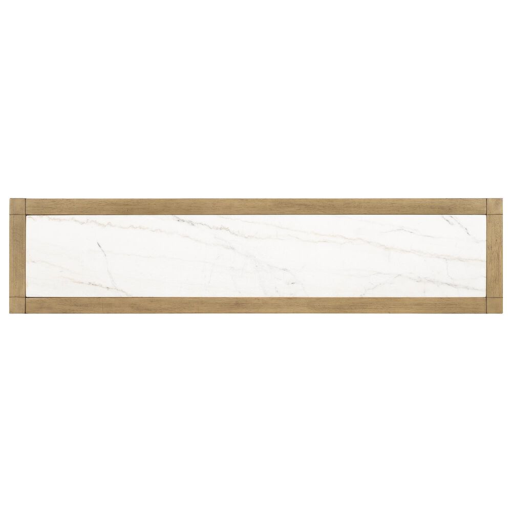 Bassett Mirror Company Holden Console Table in Rustic Blonde and White, , large