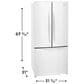 Frigidaire 18 Cu. Ft. Counter-Depth French Door Refrigerator in White, , large