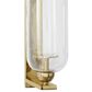 Maple and Jade 16" Single Indoor/Outdoor Wall Mount Candle Holder in Polished Gold and Clear, , large