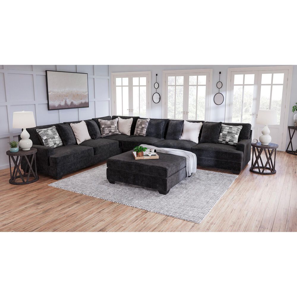 Ashley Lavernett Oversized Accent Ottoman in Charcoal, , large