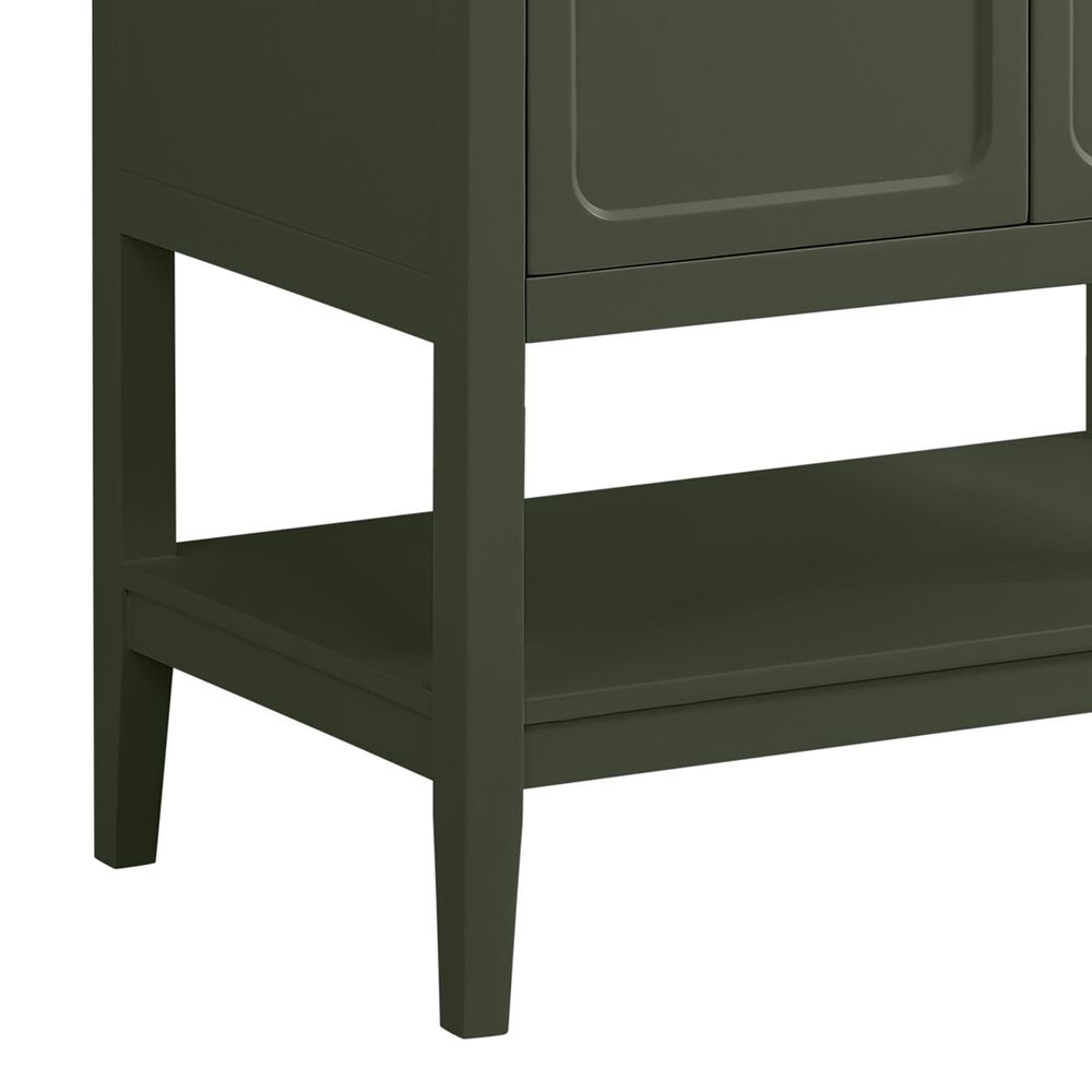 37B Ravello 30" Single Bathroom Vanity Cabinet in Deep Olive Green with Marble Top and Backsplash, , large