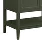 37B Ravello 30" Single Bathroom Vanity Cabinet in Deep Olive Green with Marble Top and Backsplash, , large