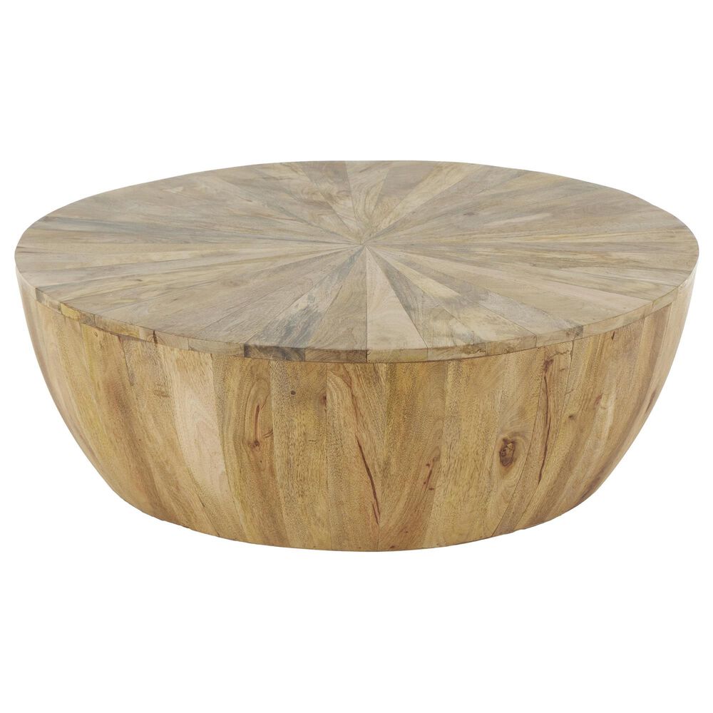 Maple and Jade Round Coffee Table in Brown, , large