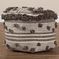 Baxton Studio Eligah Pouf in Ivory and Brown, , large