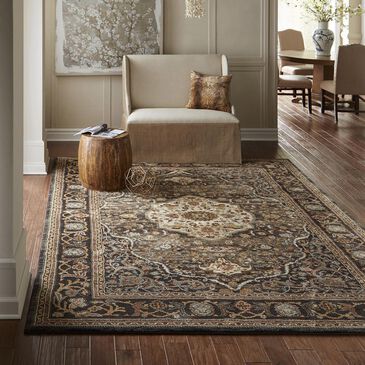 Karastan Spice Market 90661-09097 8" x 11" Charcoal Area Rug, , large
