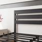 Hearth and Haven Queen Platform Bed Frame with Wood Headboard in Black, , large