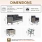 HOMLUX 8-Piece Outdoor Patio Furniture Set in Black, , large