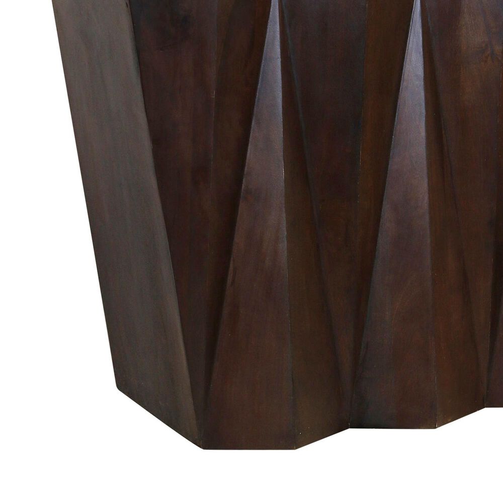 Flair Industries Console Table in Cocoa Brown and White, , large