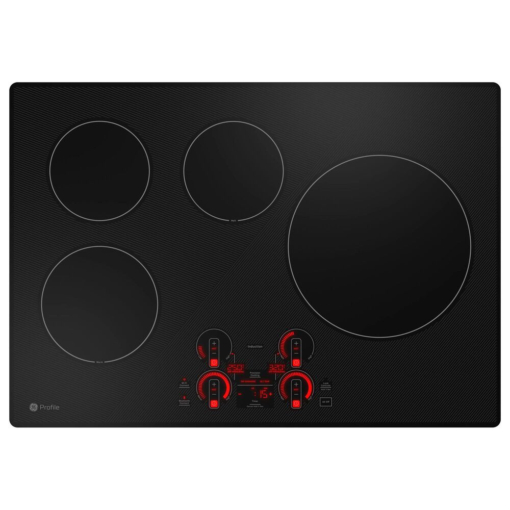 GE Profile 2-Piece Kitchen Package with Stainless Steel 30&quot; Built-In Combination Wall Oven and Black Induction Cooktop, , large