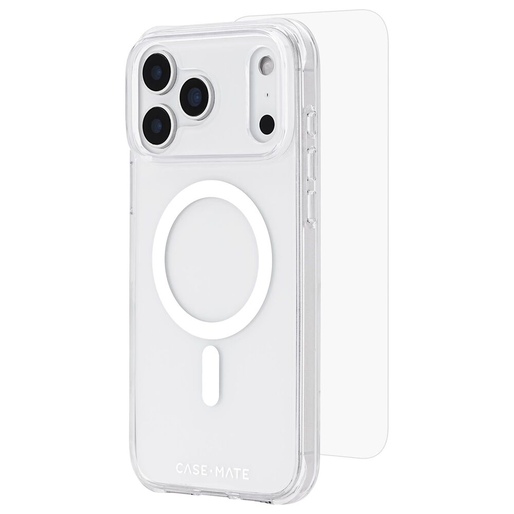 Case-Mate Protection Pack Tough MagSafe Case and Glass Screen Protector for iPhone 17 Pro Max in Clear, , large