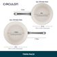 Circulon 2-Piece Ceramic Nonstick Skillet Set in Pearl White, , large