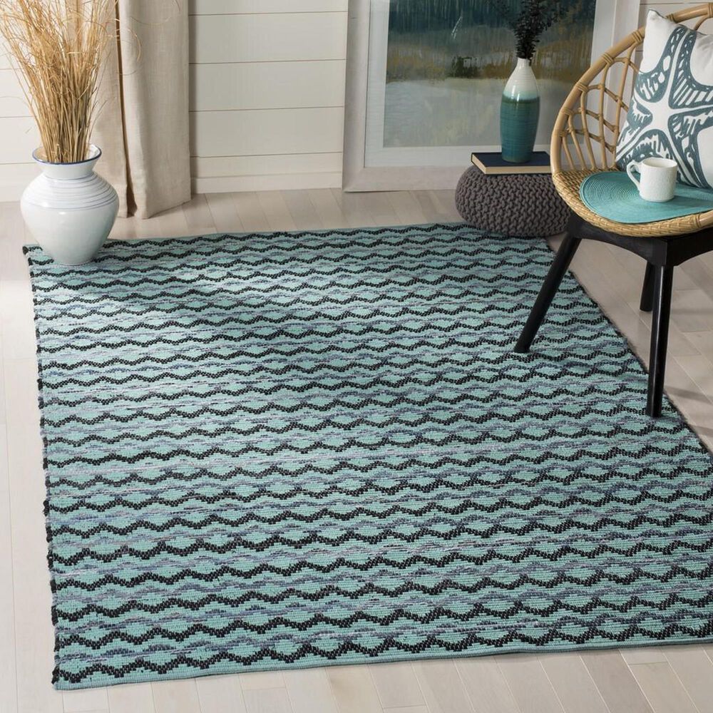 Safavieh Montauk 3&#39; x 5&#39; Turquoise, Blue and Black Area Rug, , large
