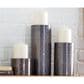 Maple and Jade Handmade Pillar Candle Holder in Polished Brown (Set of 3), , large