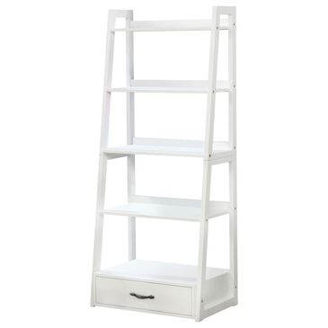 Furniture of America Blackburn Bookshelf in White, , large
