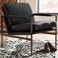 Ashley Puckman Leather Accent Chair in Black, , large