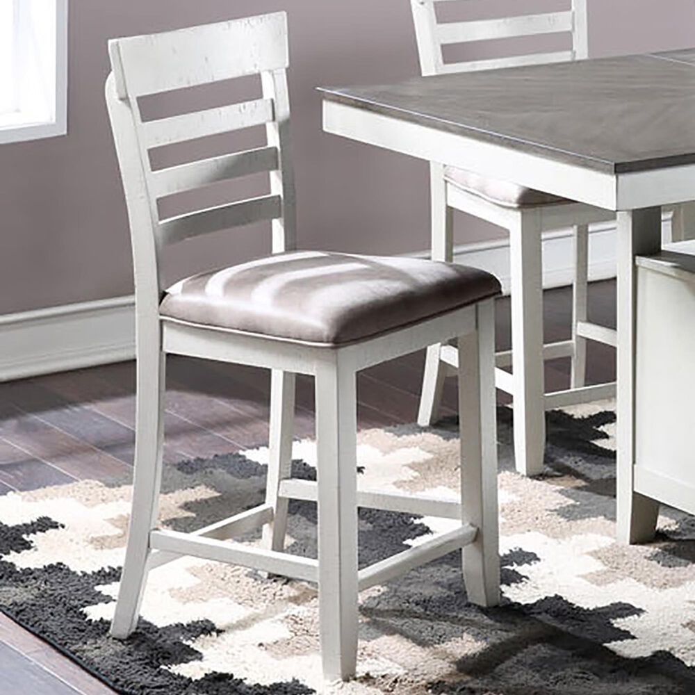 New Heritage Design Richland Counter Side Chair in White, , large