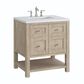 James Martin Vanities Breckenridge 30" Single Bathroom Vanity in Serenity Blue with 3 cm Arctic Fall Solid Surface Top and Rectangular Sink, , large