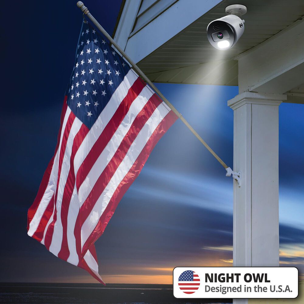 Night Owl 12-Channel Smart NVR Security System with 2TB Hard Drive and 6 Wired IP 4K Deterrence Cameras in Black and White, , large