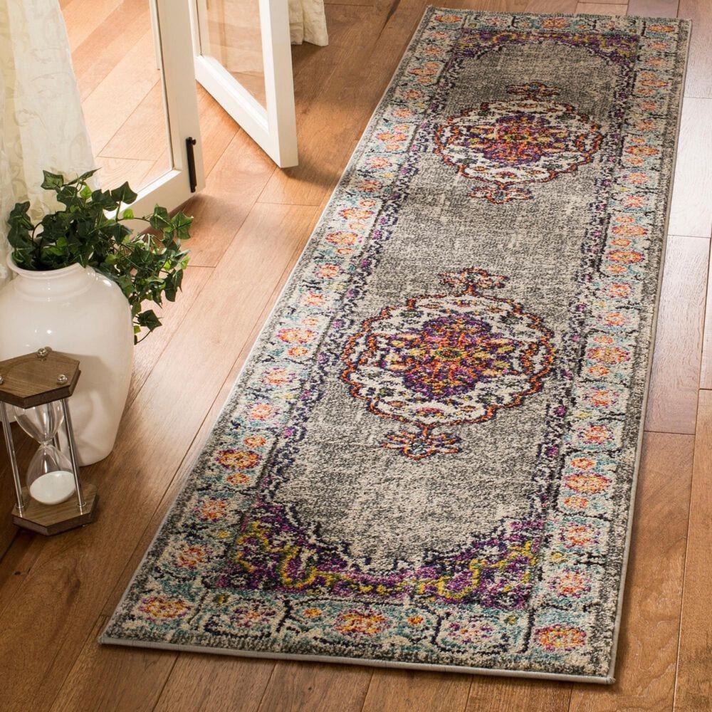 Safavieh Monaco MNC246L-28 2&#39;2&quot; x 8&#39; Violet/Light Blue Runner, , large