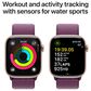 Apple Watch Series 10 GPS 42mm Rose Gold Aluminum Case with Plum Sport Loop, , large