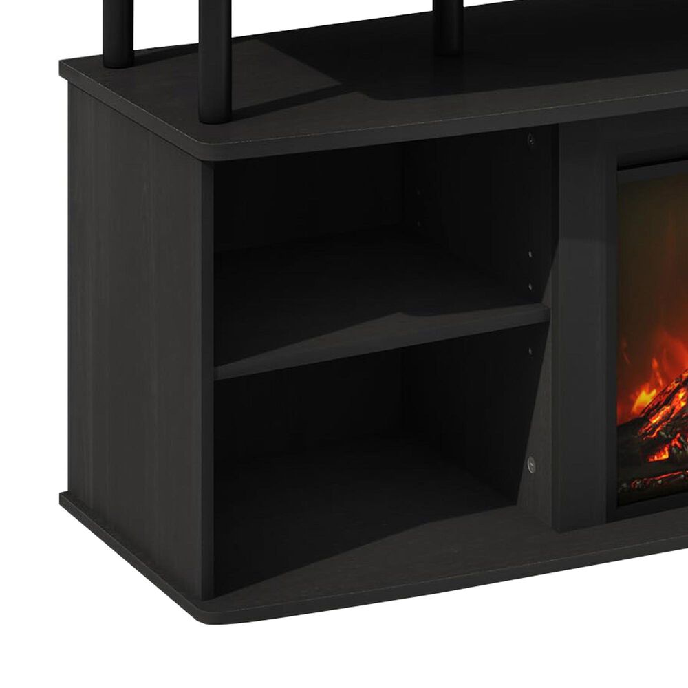 HOMLUX 47" TV Stand with No Heat Electric Fireplace in Americano and Black, , large