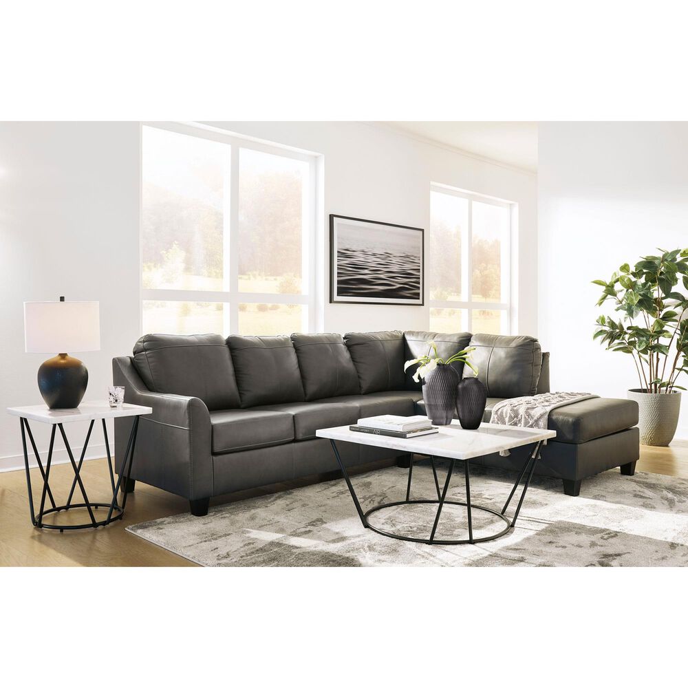 Ashley Valderno 2-Piece Right Facing Sectional with Chaise in Fog, , large