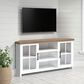 Legends Home Hampton 67" Corner TV Stand in Barnwood and Jasmin White, , large