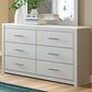 Ashley Cottonburg 6 Drawer Dresser in Light Gray and White, , large