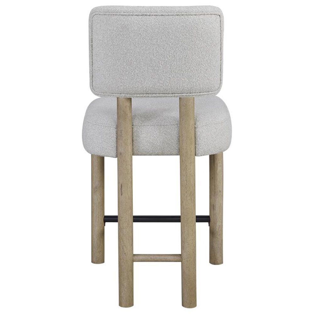 Sterling Timber Contemporary Wood Metal and Upholstered Counter Stool in English Knotty Oak, , large