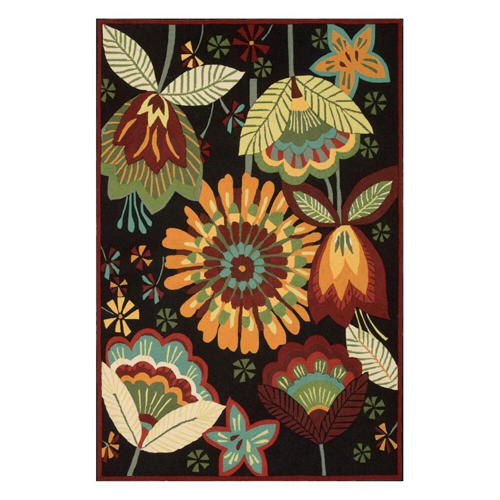 Nourison Fantasy FA12 8" x 10"6" Black Area Rug, , large