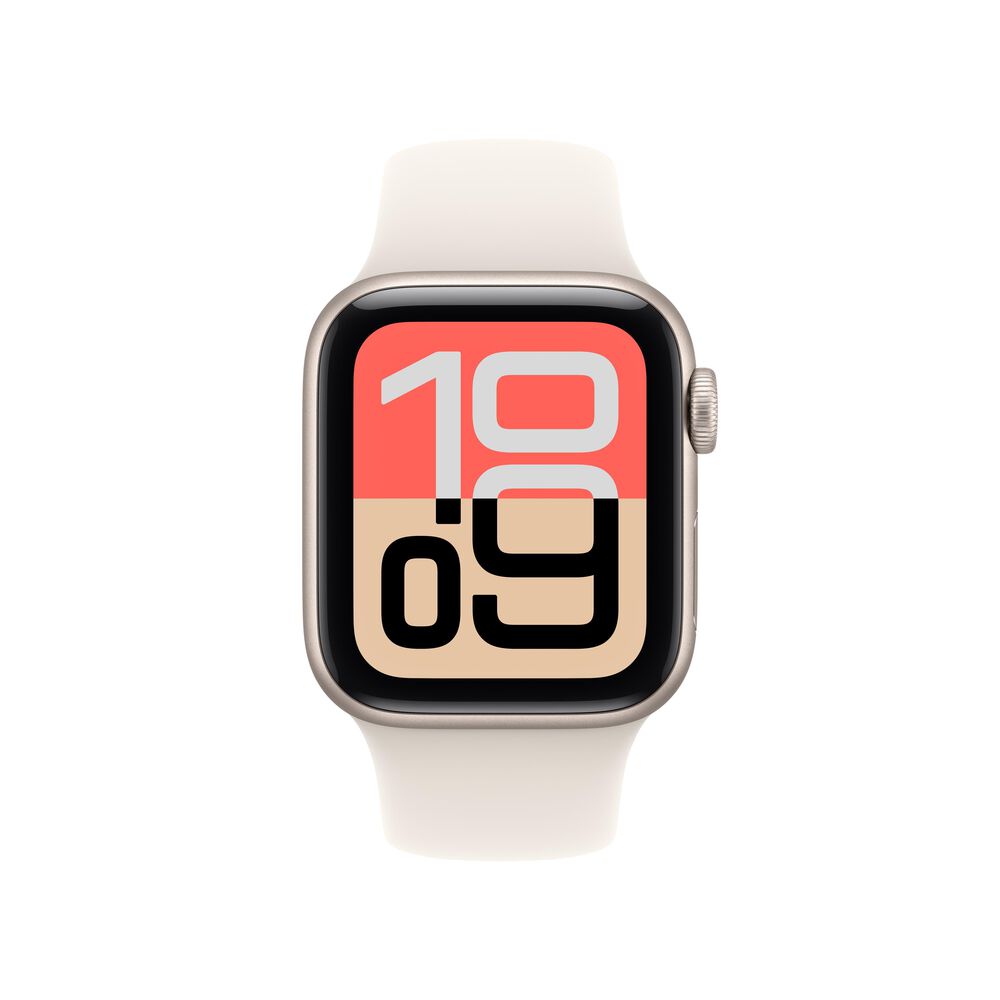 Apple Watch SE 3 &#40;GPS&#41; 40mm Starlight Aluminum Case with Starlight Sport Band - M/L - Starlight - &#40;2025&#41;&#40;Pre-Order&#41;, , large