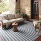 Magnolia Home Charlie Dove and Charcoal 5" x 7"6" Indoor/Outdoor Area Rug, , large