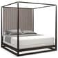 SCHNADIG Pinstripe Capony King Bed in Dark Chocolate and Rich Walnut, , large