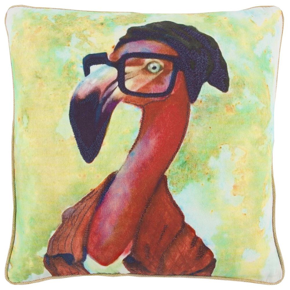 Rizzy Home Mariah Parris 20" x 20" Pillow Cover with Flamingo, , large
