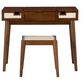 Linon Home Decor Camila Vanity with Stool in Walnut, , large
